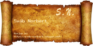 Sváb Norbert névjegykártya